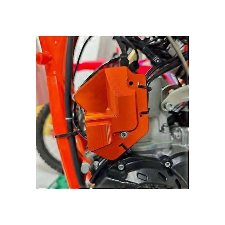 Capac protectie supapa putere motocicleta aluminiu portocaliu 2023-2025