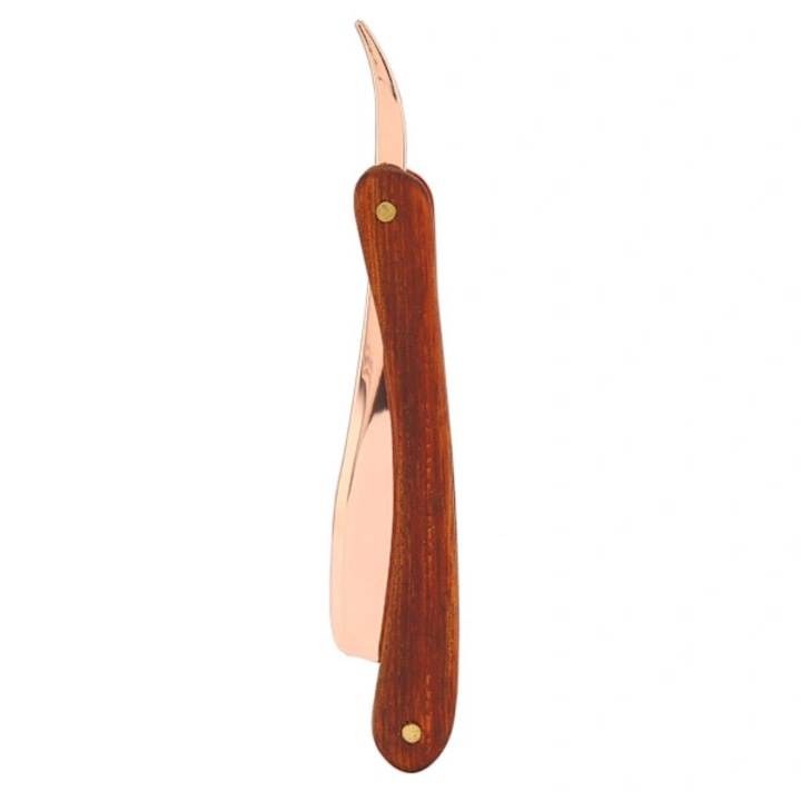Klasszikus borotva, rózsafa, rózsaarany, 12x4cm