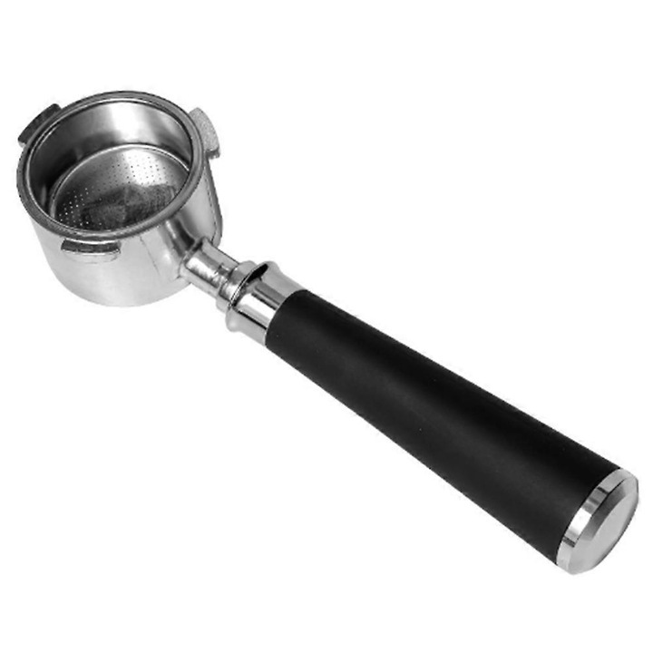 Portafiltru fara fund 51mm, silicon si aluminiu, 3 urechi, negru