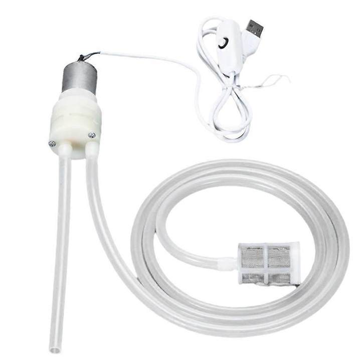 Pompa electrica vin USB 2m, plastic cupru, mini