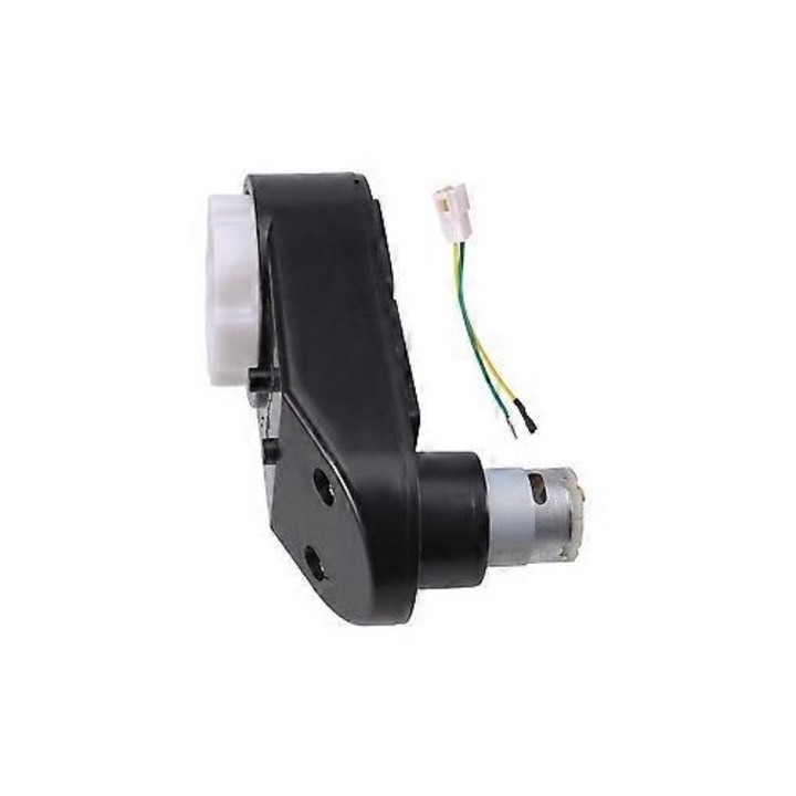12V 20000RPM fekete elektromos motor sebességváltó 10x10x10cm gyermekautókhoz