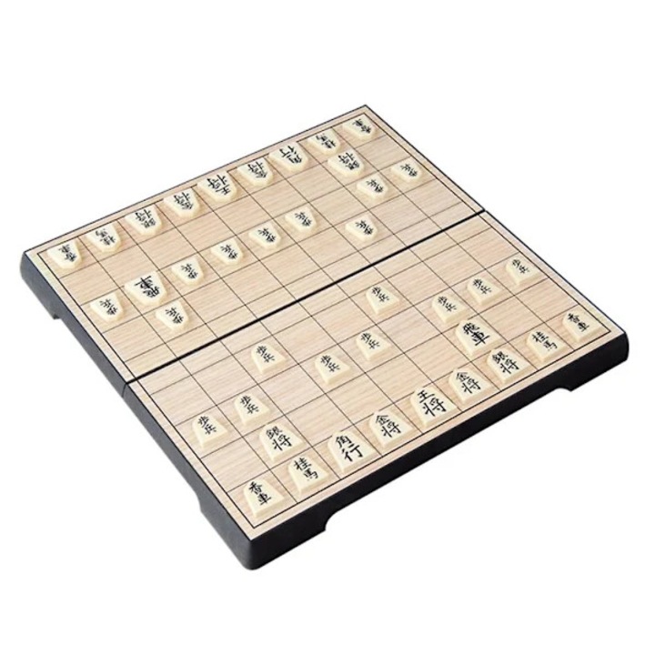 Joc sah japonez magnetic pliabil 25x25x2cm lemn