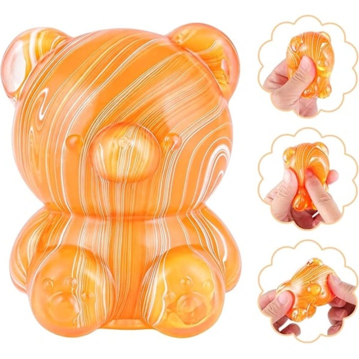 Скуиши играчка мече, мека и еластична, многоцветна, 6x4.5см