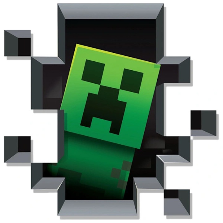 Minecraft Creeper többszínű falmatrica