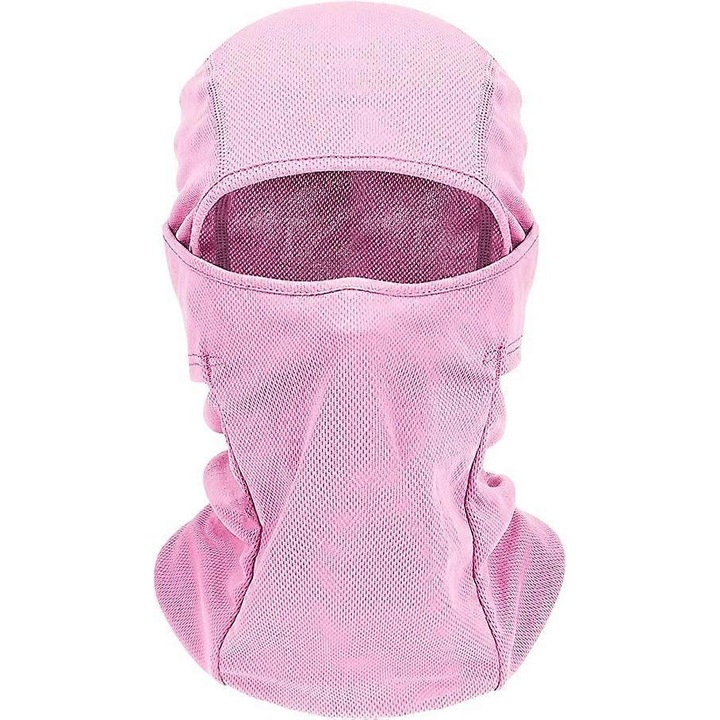 Masca multifunctionala elastica, roz, 54-58 cm, usoara si respirabila