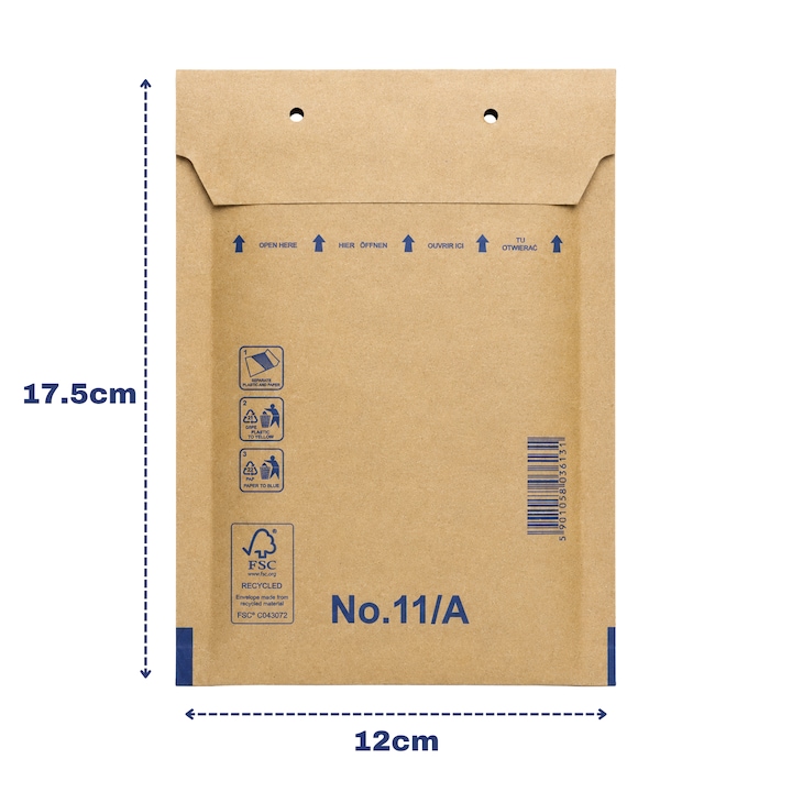 Agopack 100 db légpárnás boríték készlet A11, prémium barna Kraft, 120×175+50 mm, öntapadós, ütésálló, futárszolgálathoz