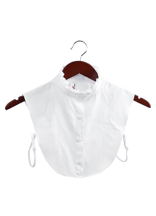 Guler fals alb, dantela vintage, detasabil, One Size INTL