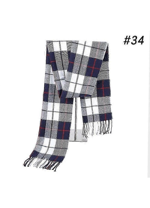 Fular barbati cashmere acrilic 180x35cm multicolor