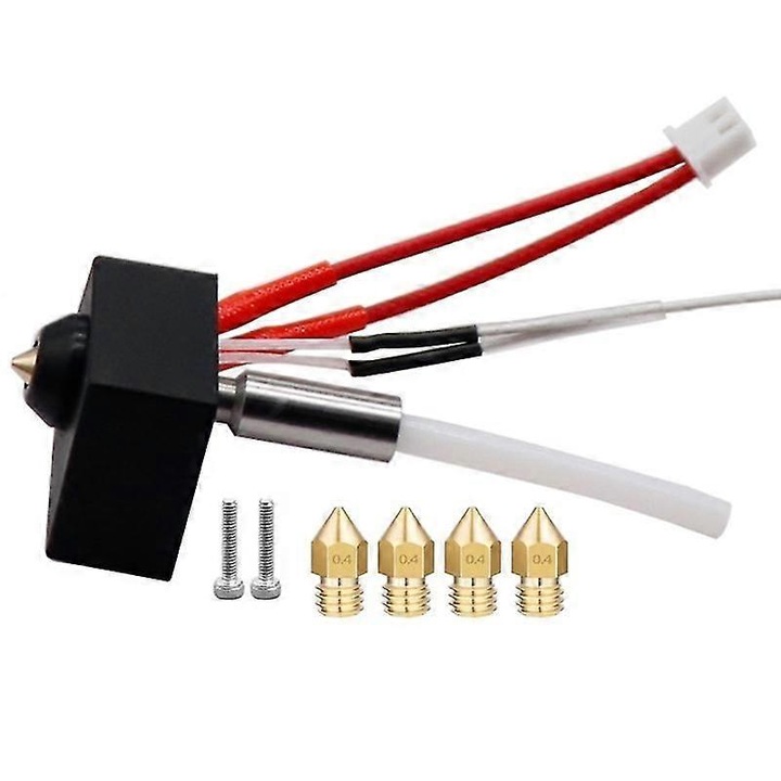 Kit duze si bloc incalzitor pentru imprimanta 3D Neptune 3 Plus Pro, cupru, 0.4mm, set