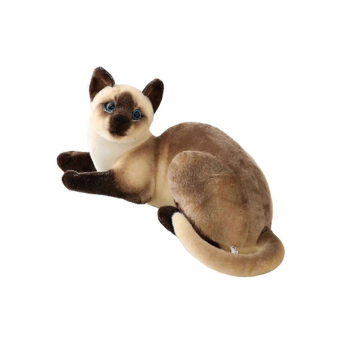 Плюшена играчка котка, 40см, мека, многоцветна