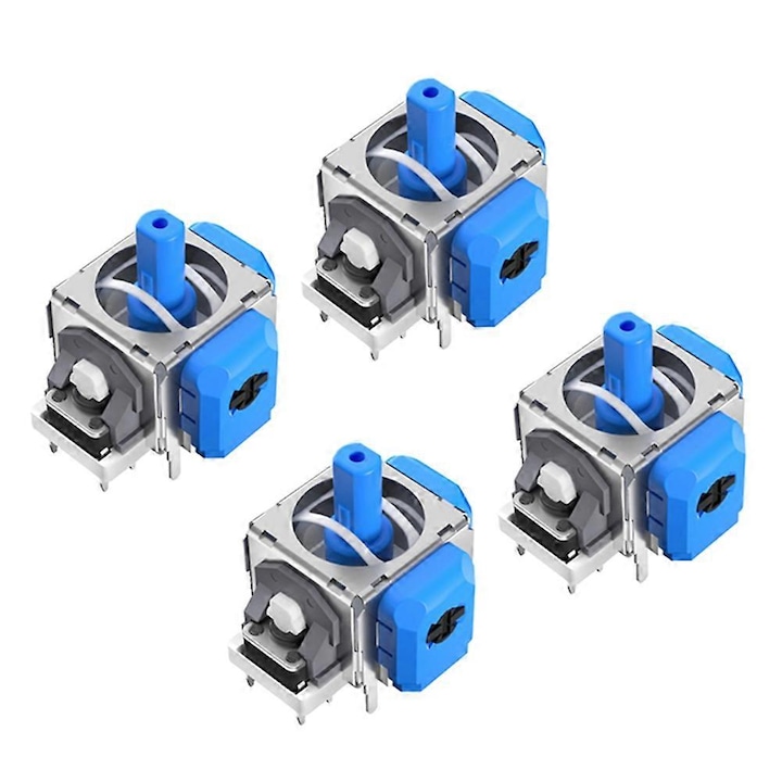 Set 4 joystick-uri electromagnetice anti-derapare TMR, plastic, multicolor