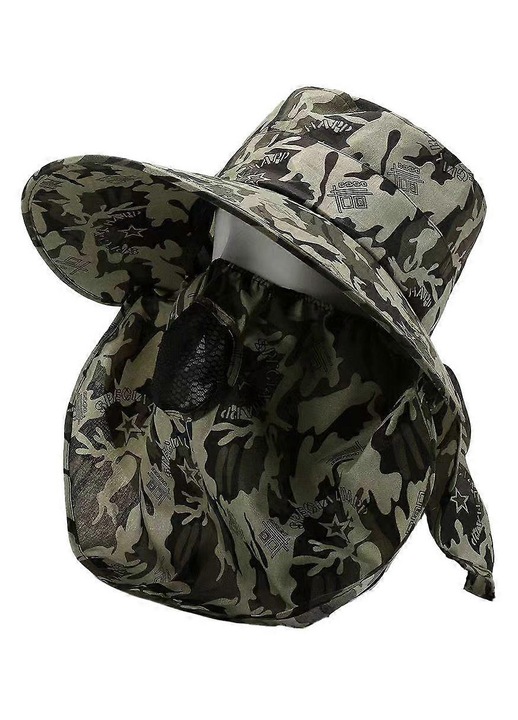 Palarie camuflaj unisex, protectie solara, respirabila, 58cm