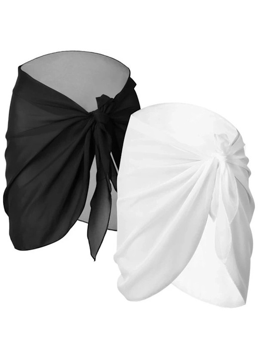 2 db chiffon strandkendő szett, többszínű, 138x48cm