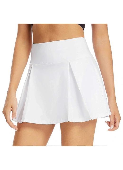 Fusta de plaja cu pantaloni scurti interior, negru alb, S-XL, elastica, respirabila