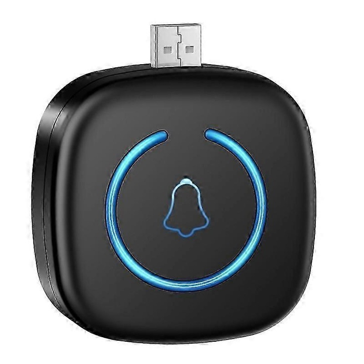 Електрически звънец USB тип-C, полифонична музика, бял