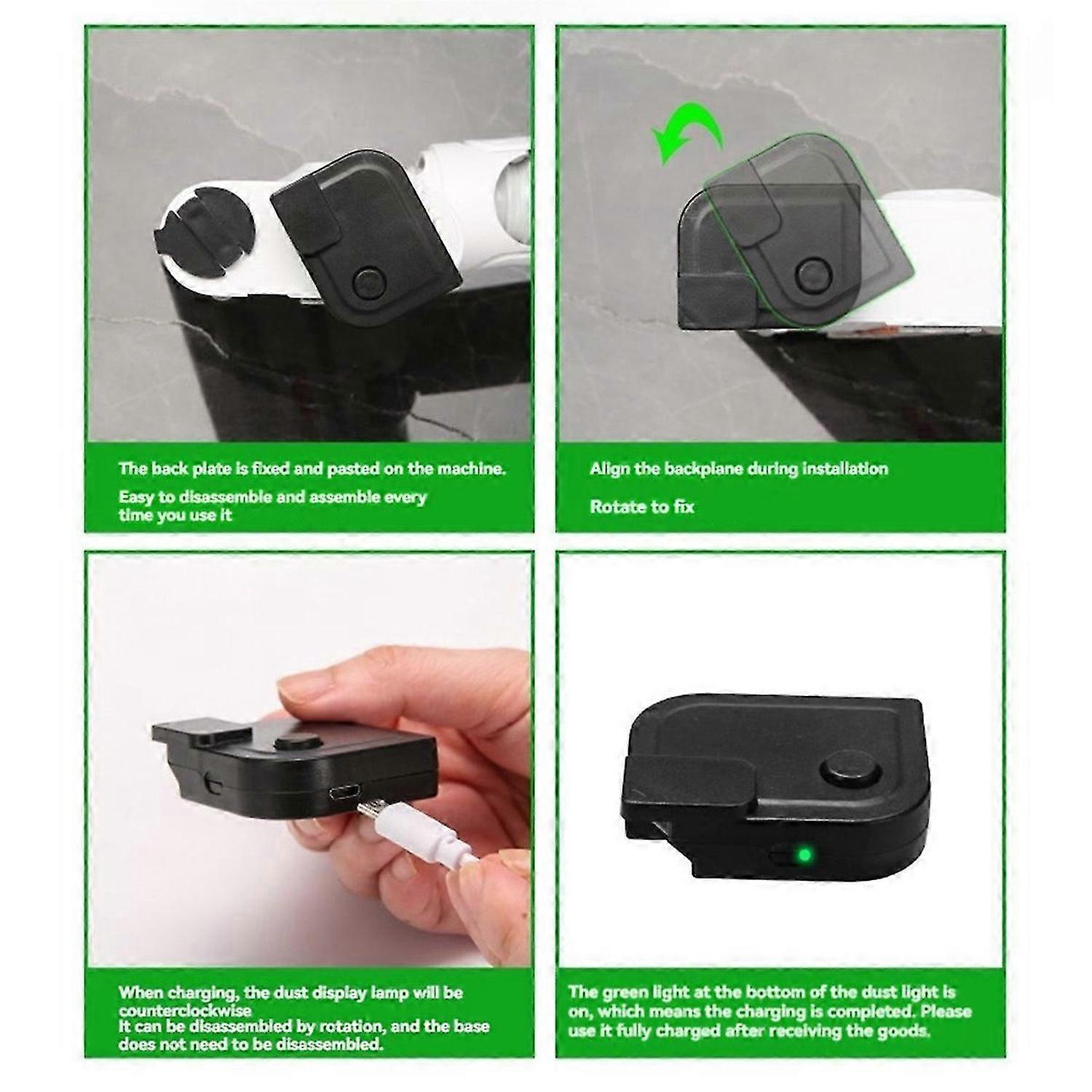 Aspirator vertical reincarcabil cu LED verde universal