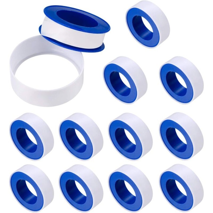 Banda teflon pentru instalatori 12mm x 10m set 12 role
