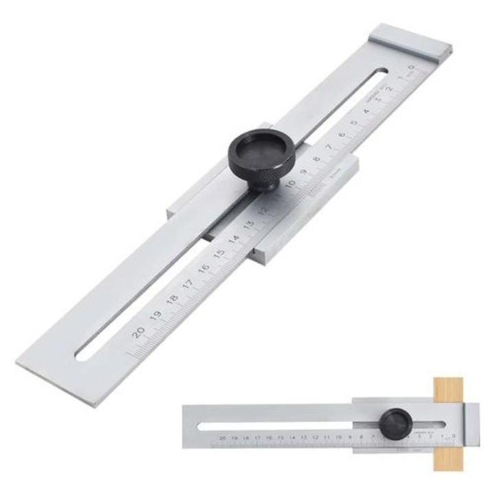 Rigla de marcat, otel carbon, precizie 0.1mm, 20cm