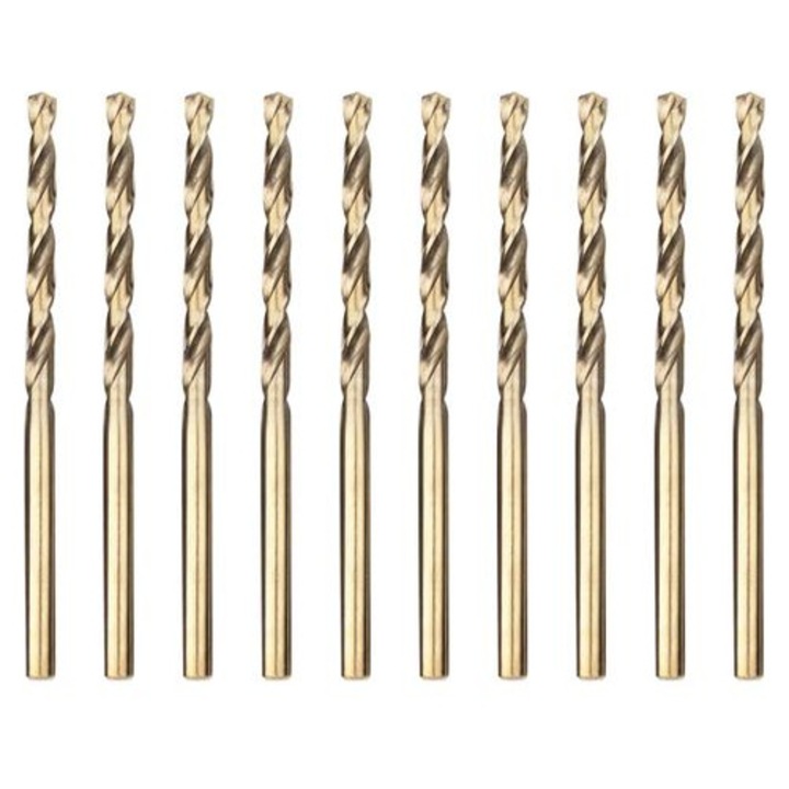 Set 10 burghie HSS M35 3.0mm metal inox