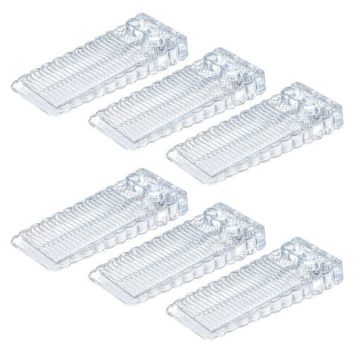 Opritor usa antiderapant transparent set 6 buc 1.1cm inaltime ajustabila