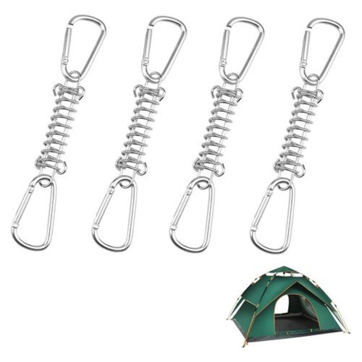 Set fixare parasol 4 piese, accesorii cu arc, pentru gradina terasa, multicolor