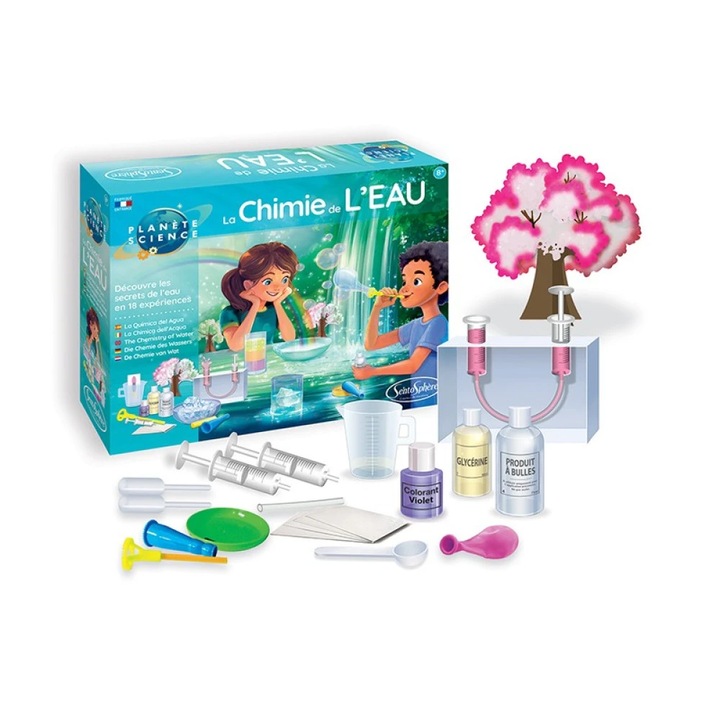 Kit pentru experimente Sentosphere, Chimia apei, 19 experimente