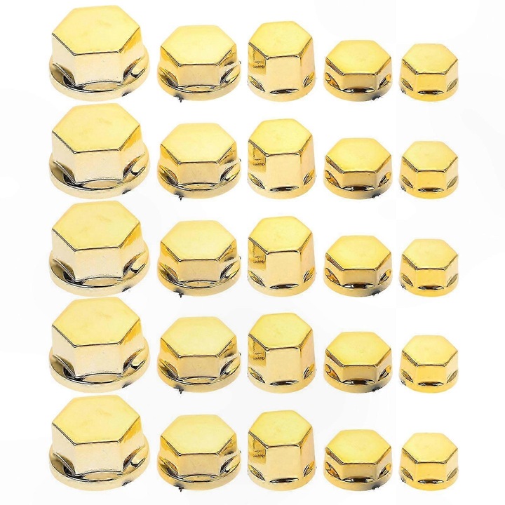 Capace surub motocicleta aluminiu set 30 piese aurii dimensiuni multiple