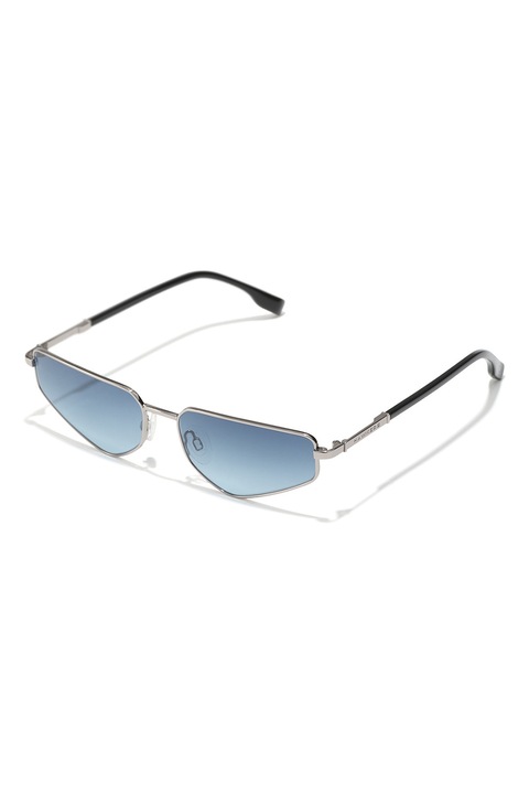 Hawkers, Ochelari de soare dreptunghiulari unisex cu rama metalica, 58-16-144, Argintiu