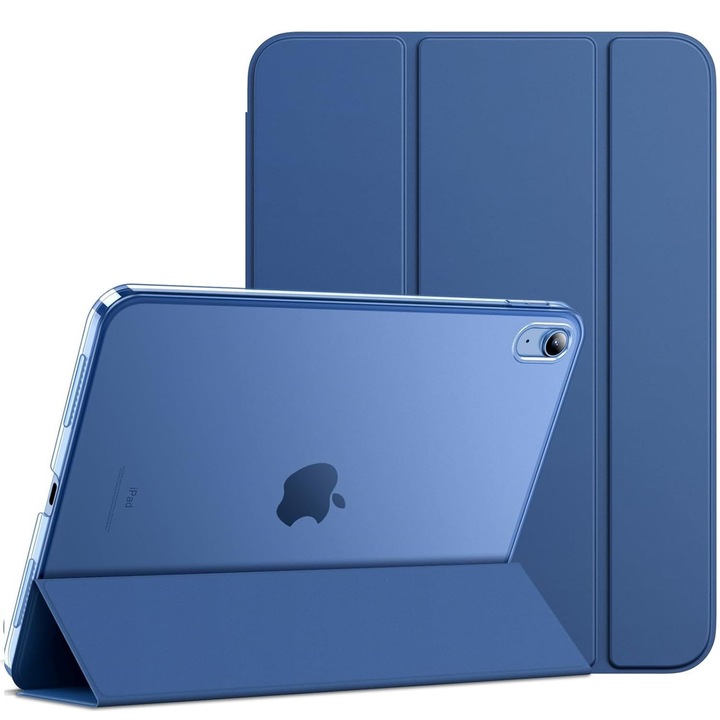 Husa protectie tableta pentru iPad10/11 generatie (2025), Lwtsrp®, 10.9inch, Coperta dura subtire, carcasa protectora cu functie automata de inchidere/deschidere, Premium Material Enthuziasti Tehnologie Artisti Digital, Albastru