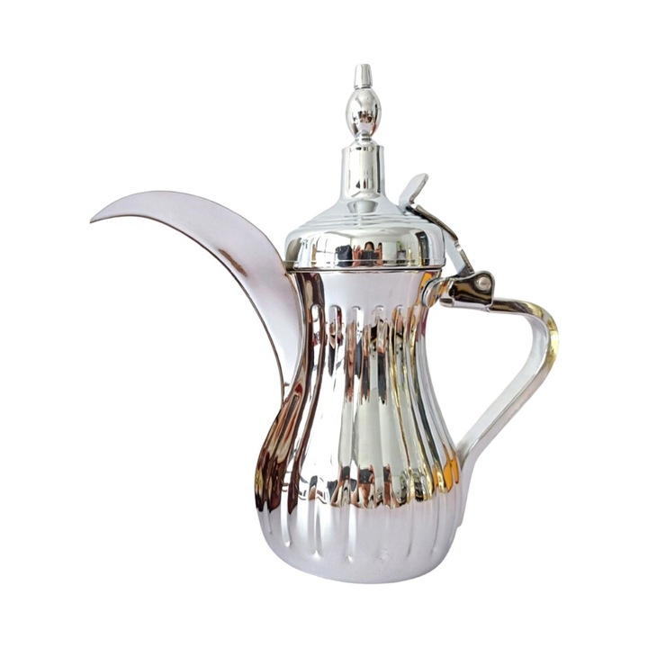 Ibric turcesc din otel inoxidabil, 40oz, argintiu, 26x27cm