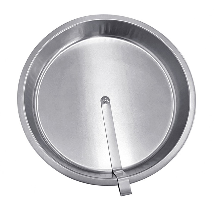 Tava rotunda copt, inox, 25x25x3.5cm, rezistenta la caldura