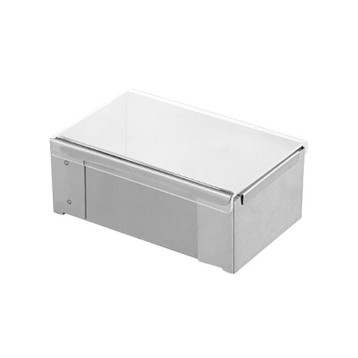 Tava copt tiramisu 16x10x6cm inox cu capac acrilic