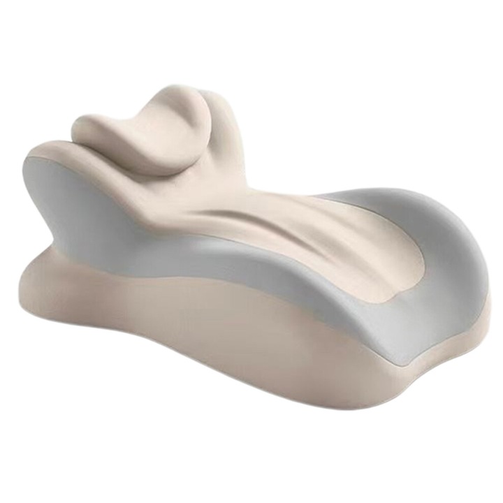 Perna multifunctionala din spuma cu memorie, gri deschis, 54x38x26cm