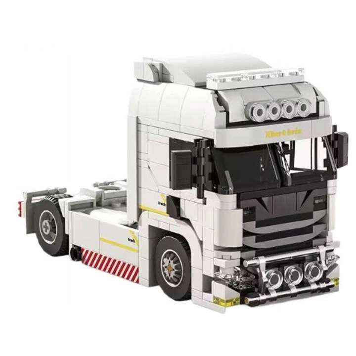 Set de constructie – camion Volvo cu semiremorca – cadou pentru copii