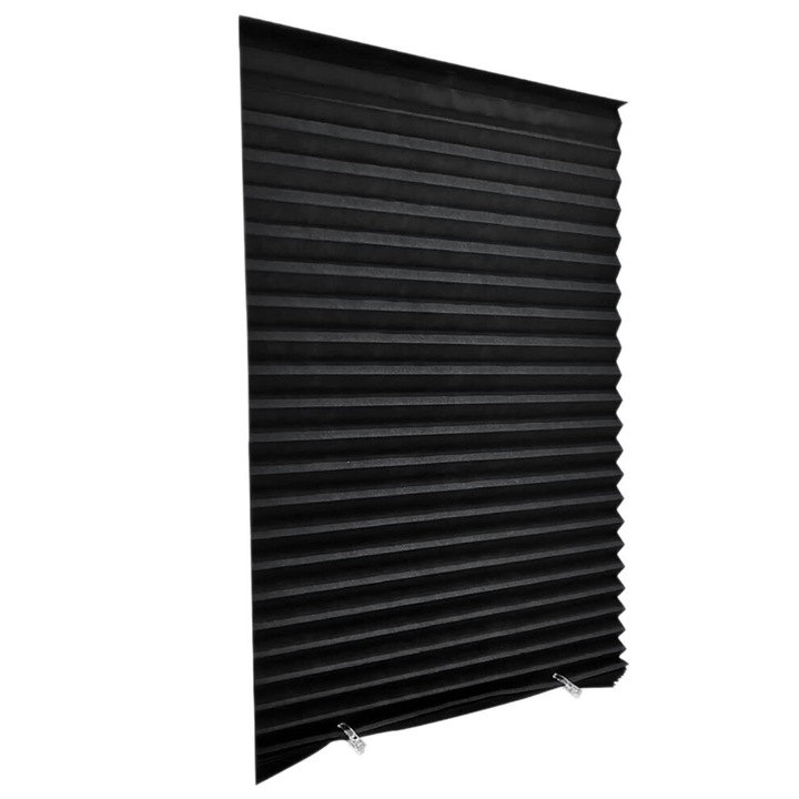 Jaluzea plisata neagra, material netesut, 60x180cm