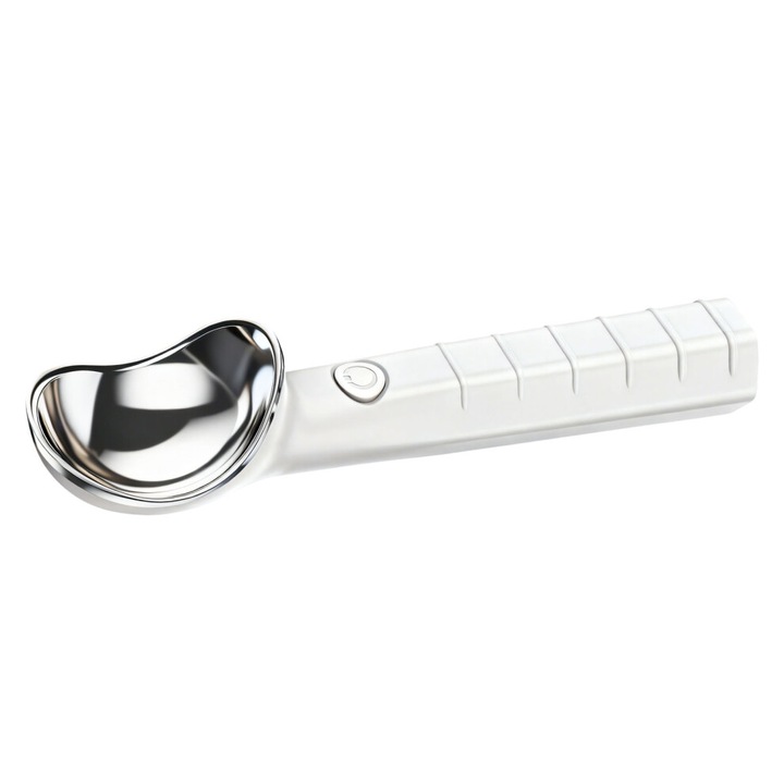 Lingura electrica pentru inghetata, incalzire, alb, 19x4.5x1 cm