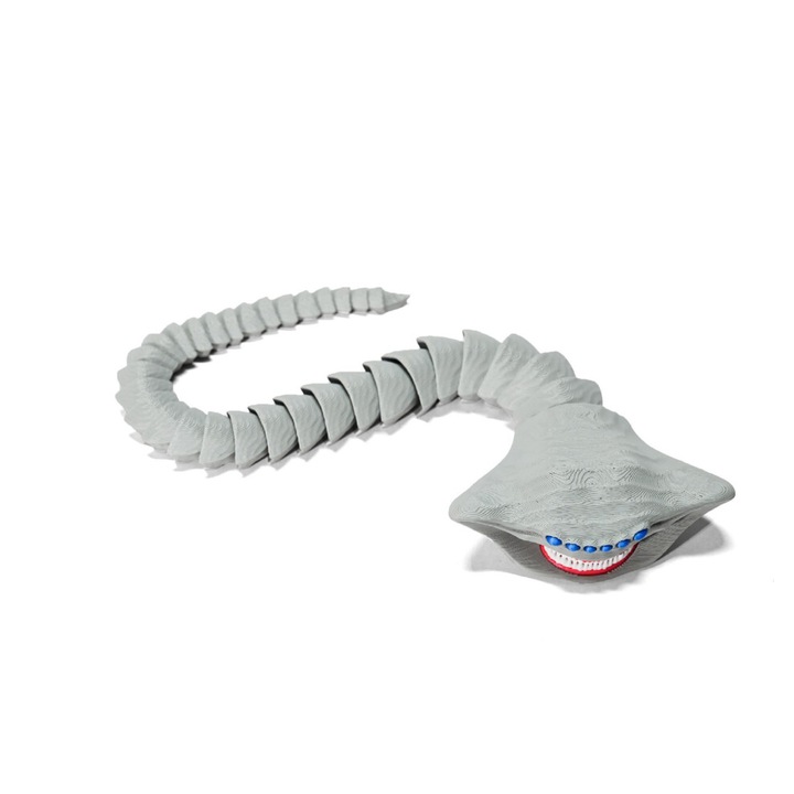 Figurina Monstru Marin 3D imprimat, gri, mic