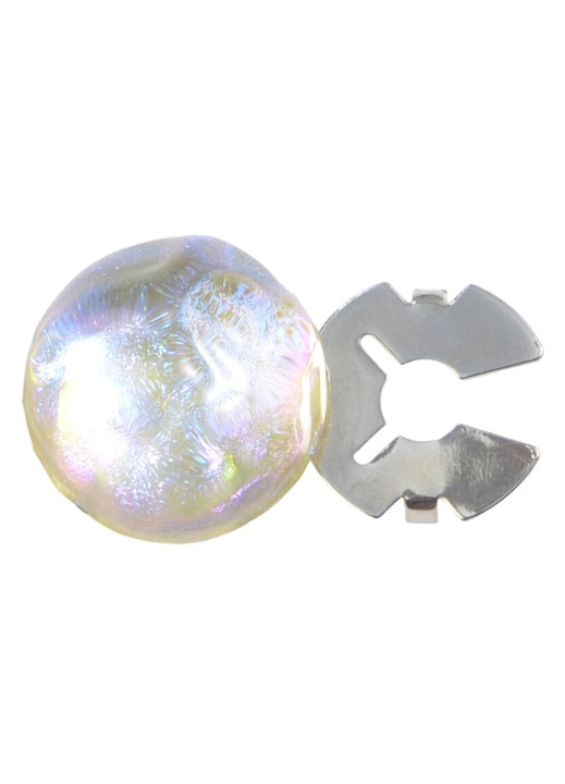 Butoni camasa, model curcubeu, aliaj si rasina, multicolor, 2x1.7cm