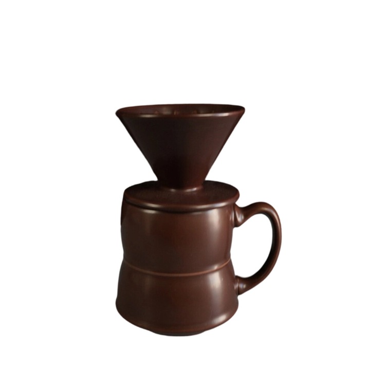 Cafetiera ceramica V60 460ml conica alba