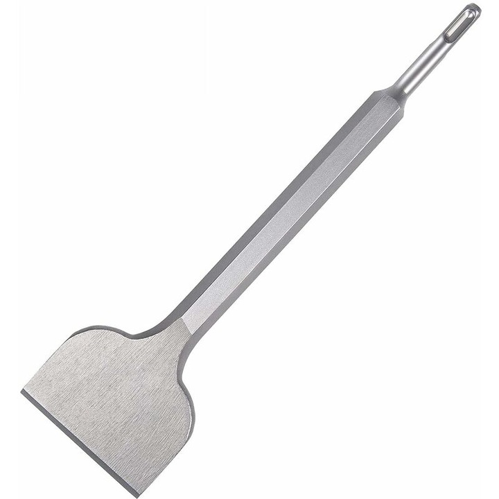 Dalta pentru burghie SDS Plus, dalta plata lata 75 x 280 x 17 mm, dalta rotativa, dalta pentru placi de zidarie, caramida, beton, gresie, piatra artificiala, gresie ceramica, granit