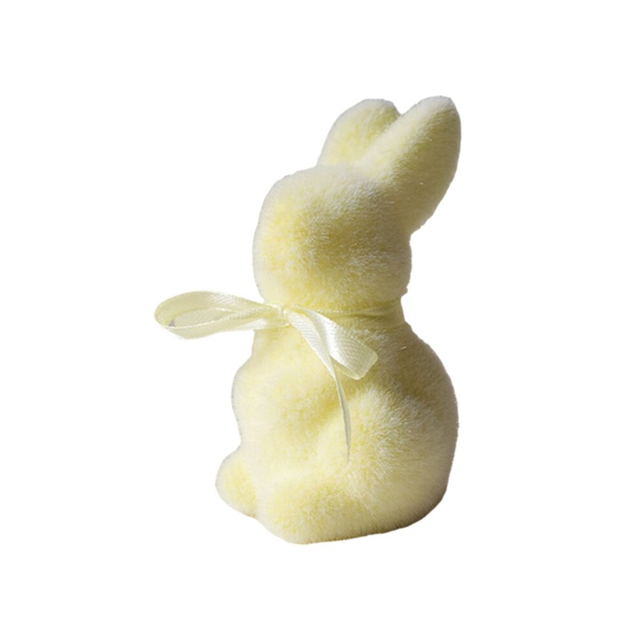 Figurine iepurasi muschi artificial set 4 buc multicolor 9.7cm