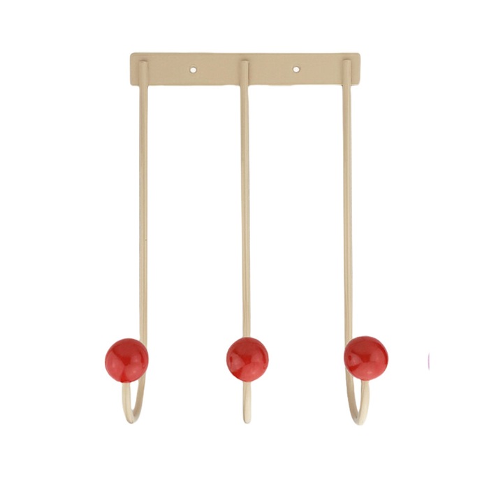 Cuier perete multicolor 37x24cm din materiale mixte multifunctional