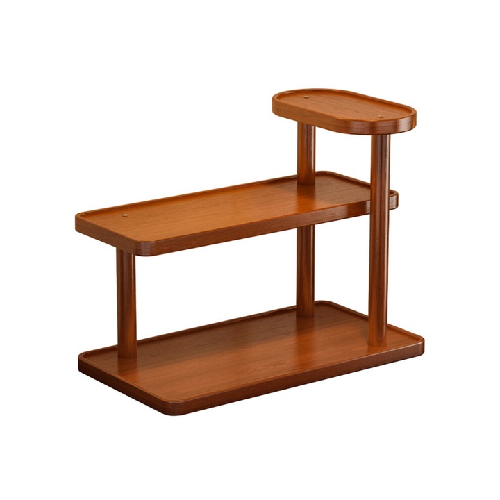 Bambusz polc, íróasztali rendszerező, 3 szintes, natúr, 30cm