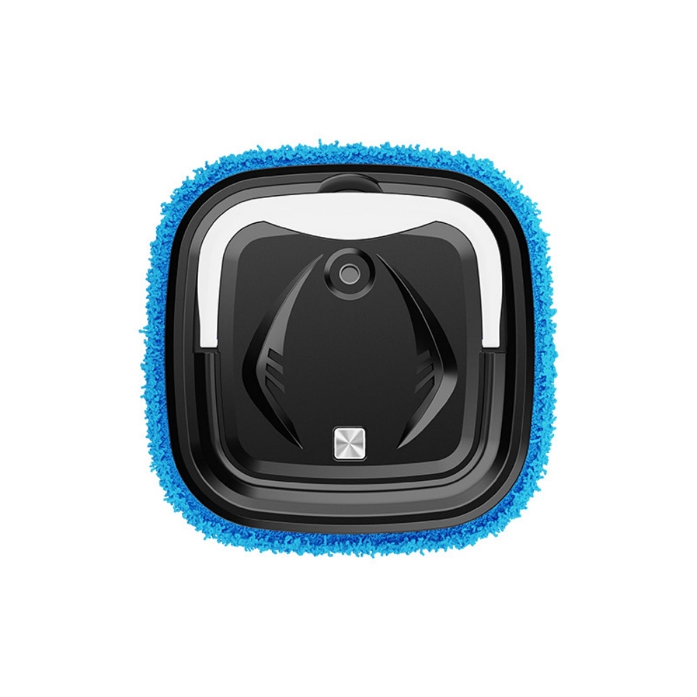 Robot de curatenie multifunctional, compatibil cu curatarea umeda si uscata, prevazut cu doua carpe de sters, functionare silentioasa, functie de umidificare prin pulverizare, culoare neagra