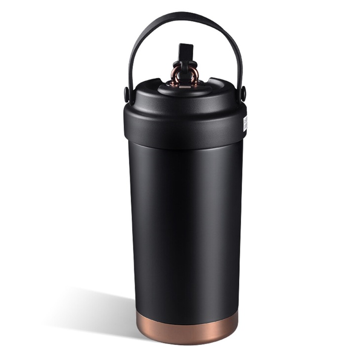 Twilight 500ml fekete kerámia termosz bögre rozsdamentes acél