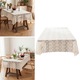 Virágos csipketerítő, 140x140cm, poliészter, csúszásgátló, fehér