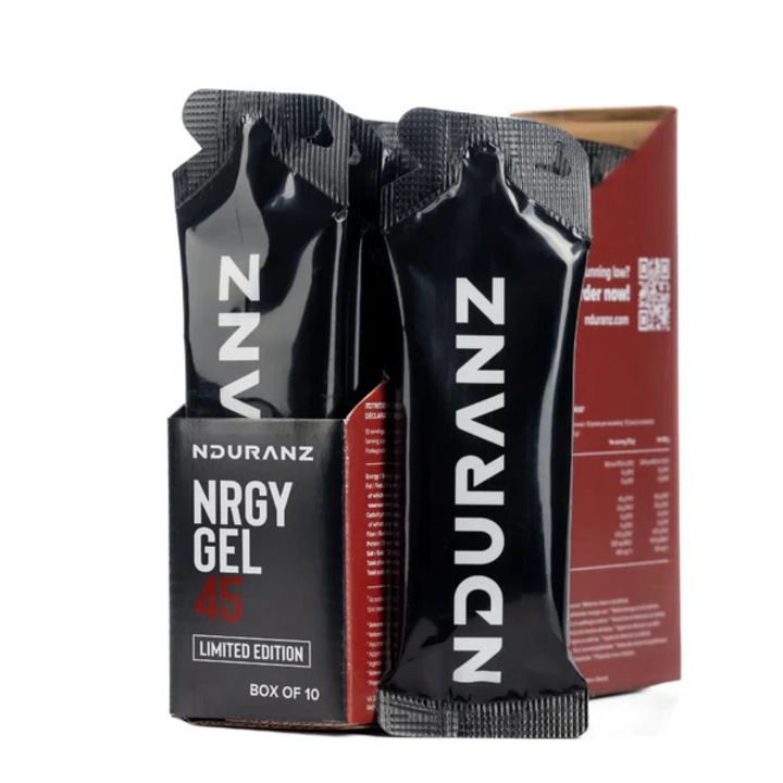 Gel de carbohidrati cu aroma cola, NDURANZ Prototype Nrgy Gel 45, amestec de electroliti, set 10x75g Cola