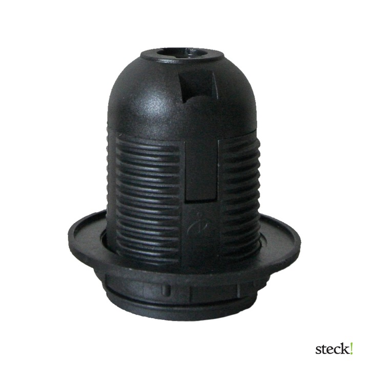 steck! Csillár foglalat, E27, fekete