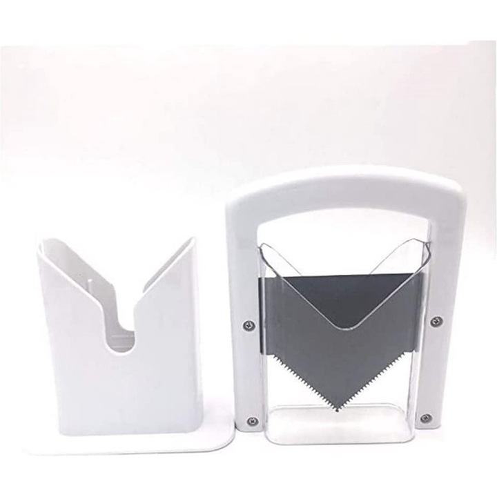 Feliator universal pentru paine si bagel, alb, 18x22cm