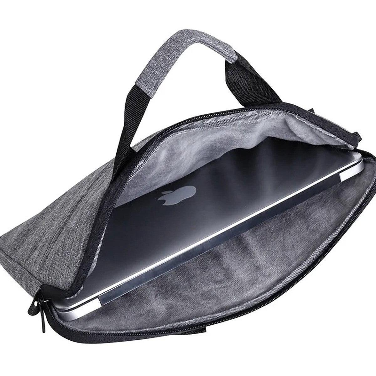 Geanta laptop 13-15 inch, nylon, gri, 9L, reglabila